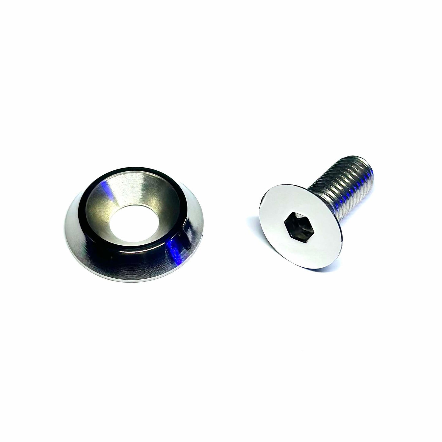 M10 Hex Polished Countersunk Washer & Bolt by Show Bolts